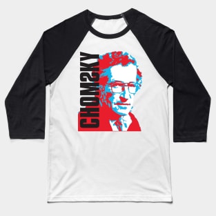 Chomsky red and blue Baseball T-Shirt